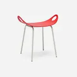 Olavi Kettunen, Stool, model 702, c. 1955, lacquered molded plywood, enameled steel, rubber