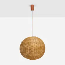 Modern, Hanging lamp, rattan, teak