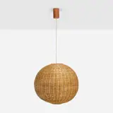 Modern, Hanging lamp, rattan, teak