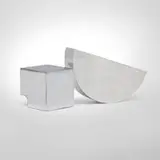Paul Mayén, Miniature holiday greeting sculptures, c. 1950, polished stainless steel, polished aluminum