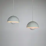 Verner Panton, Flowerpot lamps, pair, 1968, enameled steel