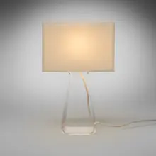 Peter Stathis, Tube Top table lamp, 2006, acrylic, canvas shade