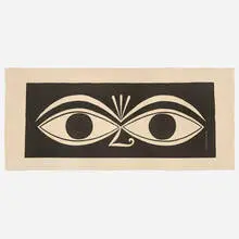 Alexander Girard, Rare Enrichment Panel, 1972, screenprint in colors on linen