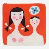 Alexander Girard, Pillowcase from Textiles & Objects, c. 1961, screenprint in colors on silk