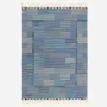 Flatweave carpet by Marianne Richter, c. 1945, hand-woven wool, sold Jul 2026