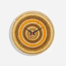 Meridian wall clock by George Nelson & Associates, c. 1965, glazed stoneware, enameled aluminum, sold Jun 2026