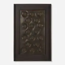 Pierre Sabatier, Impacts (wall sculpture), c. 1970, patinated brass