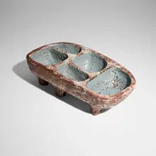 Juliette Derel, Footed vessel, c. 1965, glazed stoneware