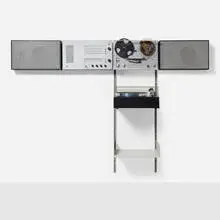 Dieter Rams, Hi-Fi Wall Unit stereo system, 1964-65, plastic, aluminum, steel