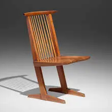 George Nakashima, Conoid chair, 1963, American black walnut, hickory