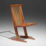 Conoid chair by George Nakashima, 1963, American black walnut, hickory, sold Jun 2026