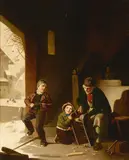 Baron von Ramberg Arthur Georges, The sled maker, oil on canvas