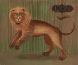 Continental School, A lion; A leopard (a pair), Both oil on canvas