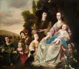 Bartholomeus van der Helst, A family portrait, oil on canvas