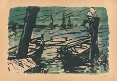 Boote by Emil Nolde, 1907, Farblithografie auf Papier, sold Dec 2022