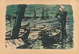 Emil Nolde, Boote, 1907, Farblithografie auf Papier