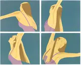 Alex Katz, Night: William Dunas Dance 1–4/Pamela, 1983, 4 Farblithografien auf Velin