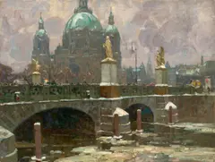 Otto Antoine, Schloßbrücke“ (Berlin), Öl auf Leinwand