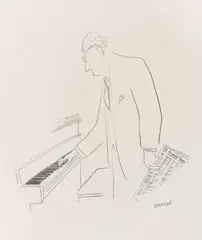 Jean-Jacques Sempé, Ohne Titel, Kreide auf Papier