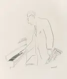 Jean-Jacques Sempé, Ohne Titel, Kreide auf Papier