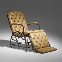 George Wilson, Adjustable chair, 1871, leather, iron