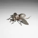 20th Century, Articulated hornet figure, silver