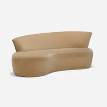 Vladimir Kagan, Sofa, velvet upholstery