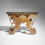 Modern, Console table, patinated steel
