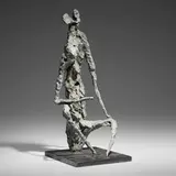 Gérard Koch, Untitled, 1961, patinated bronze, painted wood