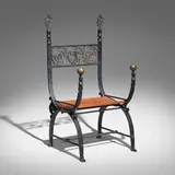 Oscar Bach, Chair, c. 1925, iron, bronze, wood