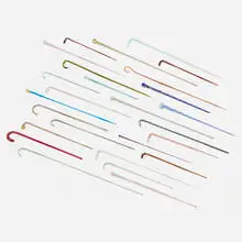Murano, Collection of twenty-six walking sticks, hand-blown glass