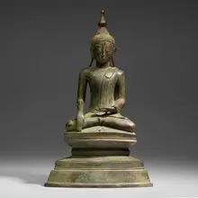 Burmese, Buddha, bronze