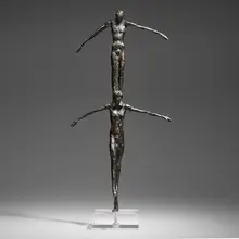 Kees Verkade, Tightrope Walker, 1978, bronze, acrylic