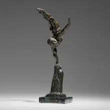 Lathrop Bullene, Untitled (Gymnast), bronze, marble