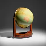 Replogle Globes, Library Globe, c. 1955, lacquered paper, brass, mahogany