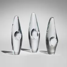 Timo Sarpaneva, Orkidea vases, set of three, 1953, glass