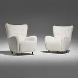 Paolo Buffa, Lounge chairs from the Hotel Bristol, Merano, pair