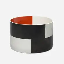 Bodil Manz, Cylinder, c. 2000, transfer-decorated porcelain