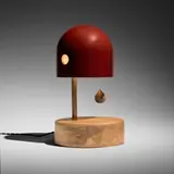 Tyler Hays, Hubey table lamp, bronze, painted wood, maple, Claro walnut