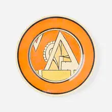 Clarice Cliff, Bizarreware plate, c. 1935, painted and glazed stoneware