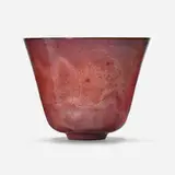 Gertrud and Otto Natzler, Flaring bowl, 1951, earthenware with Sang Reduction Fired glaze with melt fissures