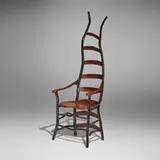Jon Brooks, Ladderback chair, 1997, walnut, lacquered wood, colored pencil