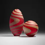 Mattia and Marco Salvadore, Spirale vessels, set of two, c. 2015, hand-blown and carved glass
