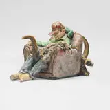 Jack Earl, Untitled (figural teapot with dogs), 1993, glazed porcelain