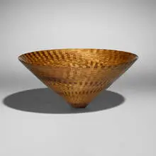 Mike Shuler, Segmented flaring bowl, bird's-eye maple, satinwood