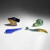 Dale Chihuly, Collection of four elements, hand-blown glass