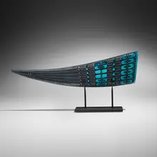 José Chardiet, Untitled, 2011, cast and polished glass, patinated brass