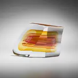 Harvey Littleton, Cut Form, 1991, cased, hot-worked, cut, and polished glass