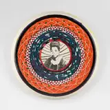 Roberto Lugo, Maya Angelou portrait plate, 2015, glazed porcelain with ceramic decal