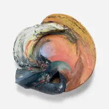 Susanne Stephenson, Rockwave I, 1996, glazed and polychromed earthenware